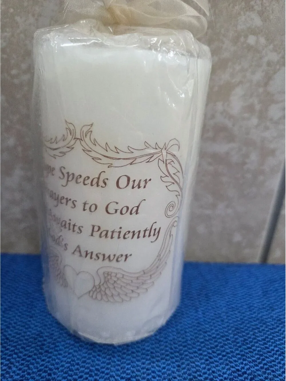 New PillarCandle Hope Speeds Our Prayers to God and Awaits Patiently Gods Answer